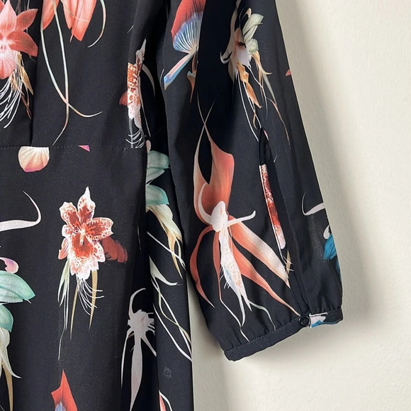 H&M Orchid Floral Dress Size 8 - Picture 11 of 13
